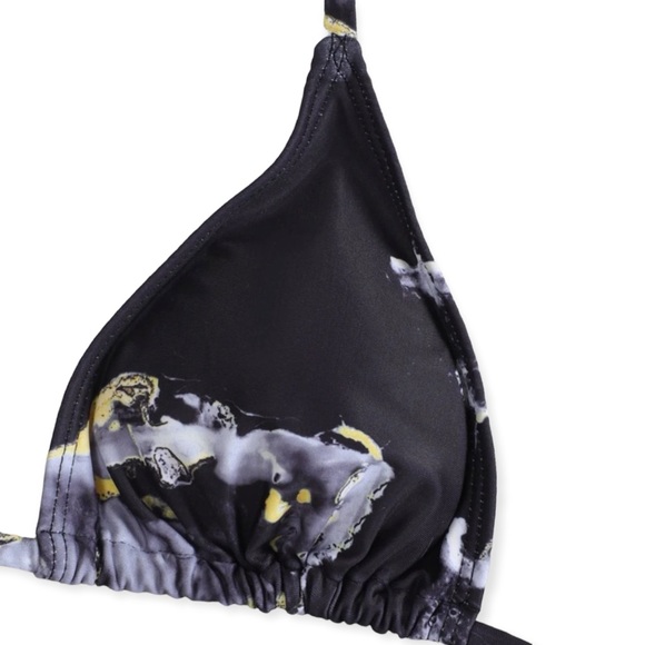 Marble Print Triangle Bikini w/ Coverup - Picture 2 of 4
